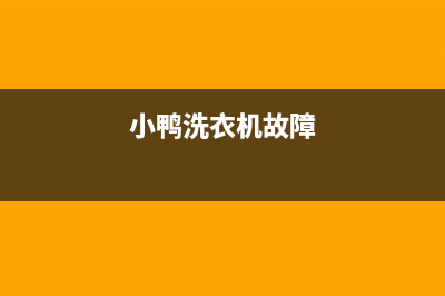 小鸭洗衣机报故障e21什么问题？维修方法如下(小鸭洗衣机故障)