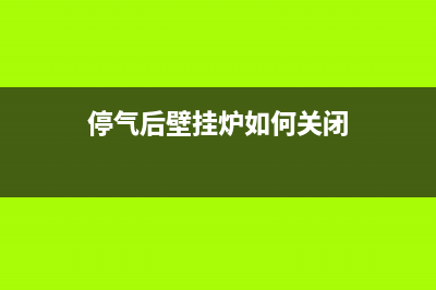 停气后壁挂炉如何处理(燃气壁挂炉故障排除法)(停气后壁挂炉如何关闭)