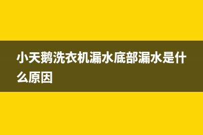 小天鹅洗衣机漏电维修方法(小天鹅洗衣机漏水底部漏水是什么原因)