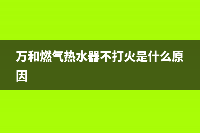 万和燃气热水器e1故障怎么处理(万和燃气热水器不打火是什么原因)