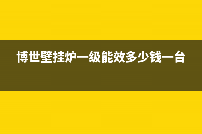 博世壁挂炉一级能耗LL1GBQ30(博世壁挂炉一级能效多少钱一台)