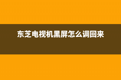 东芝电视机黑屏(东芝电视机黑屏开不了)(东芝电视机黑屏怎么调回来)