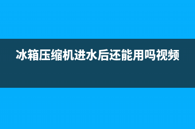 冰箱压缩机进水了怎么处理(冰箱压缩机进水后还能用吗视频)