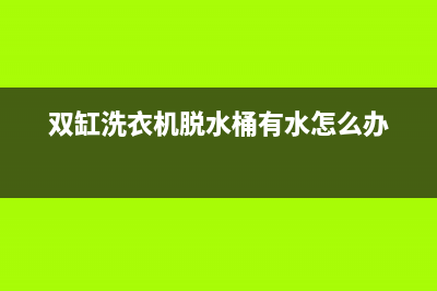 双缸洗衣机脱水不转怎么回事？总结一下这几点原因(双缸洗衣机脱水桶有水怎么办)