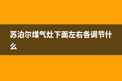 苏泊尔燃气灶减压阀应如何调节(苏泊尔煤气灶下面左右各调节什么)