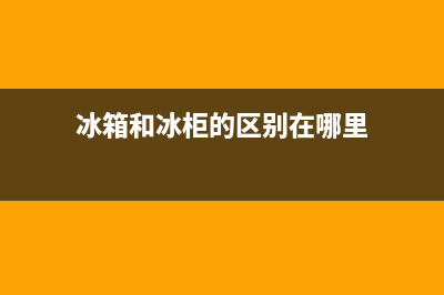 冰箱和冰柜的区别，其实区别不大(冰箱和冰柜的区别在哪里)