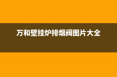 万和壁挂炉排烟故障怎么处理(万和壁挂炉排烟阀图片大全)