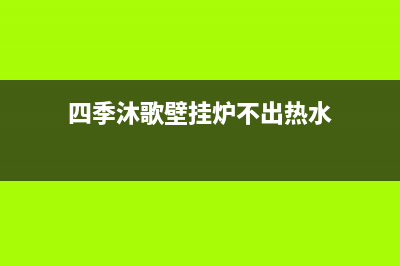四季沐歌壁挂炉e6故障怎么处理(四季沐歌壁挂炉不出热水)