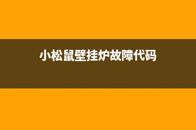 小松鼠壁挂炉故障(小松鼠壁挂炉故障报修网上报修平台)(小松鼠壁挂炉故障代码)