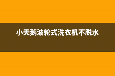 小天鹅波轮式洗衣机怎么清洗(小天鹅波轮式全自动洗衣机怎么用呢)(小天鹅波轮式洗衣机不脱水)