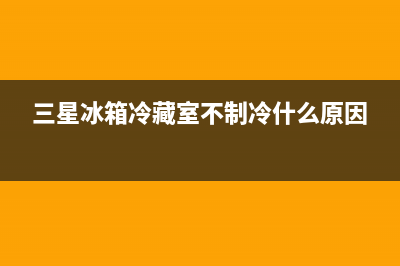 三星冰箱冷藏室不制冷故障现象(三星冰箱冷藏室不制冷什么原因)